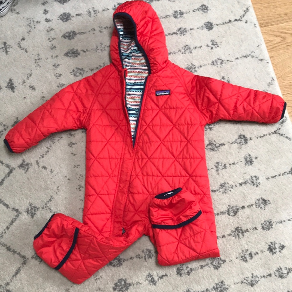 Patagonia reversible puff ball down snow suit